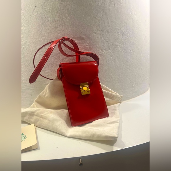 Mark Cross - Lipstick Red - Crossbody Purse - NWT - Picture 2 of 6